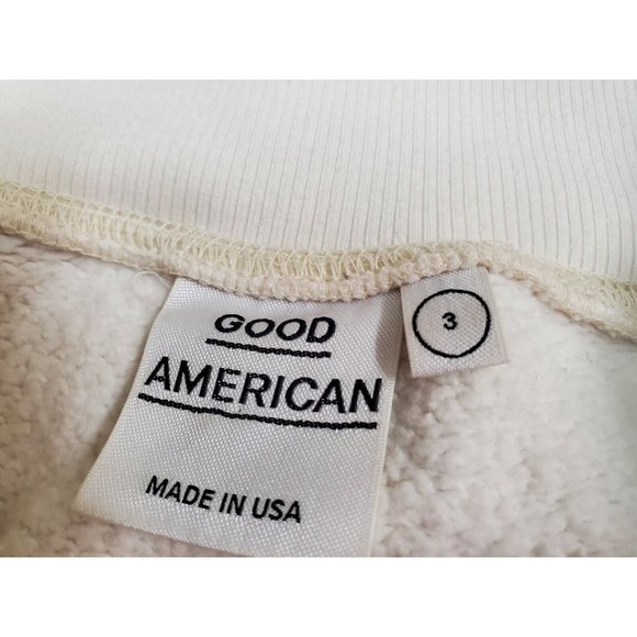 Good American Cold Shoulder Sweatshirt‎ Off White Size 3 - Picture 3 of 8